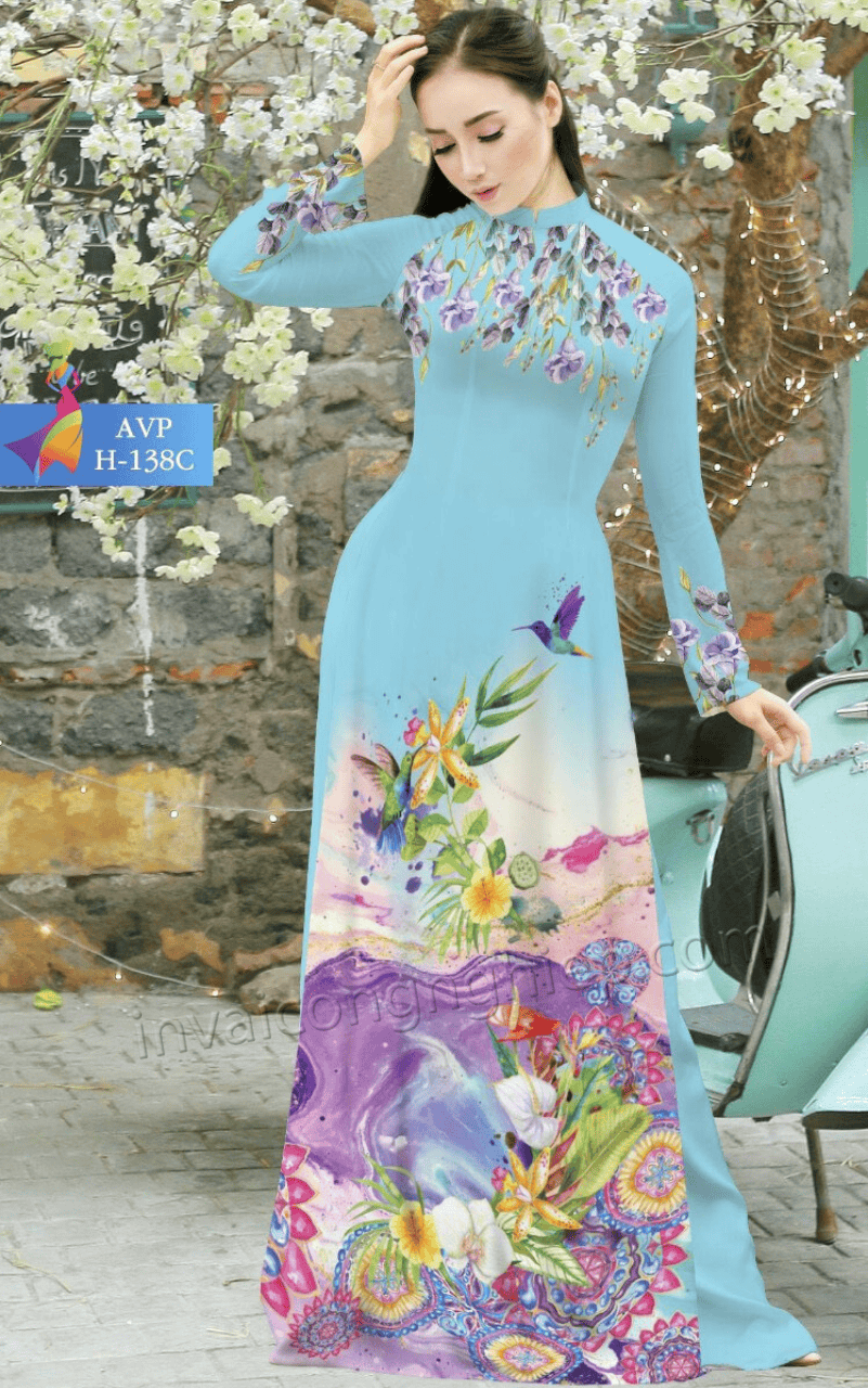 in áo dài theo yêu cầu